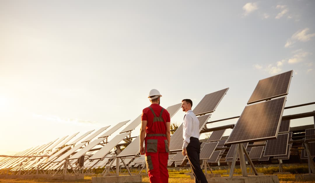 Engineer and Solar Panels